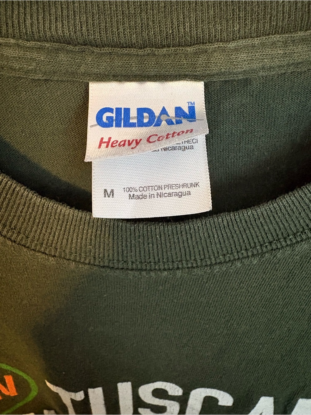 Gildan Dark Green "Tuscan Chicken Melt" Graphic Tee - Picture 2 of 4